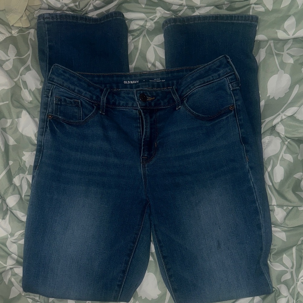 Old Navy Women's Dark Blue Straight Leg Jeans